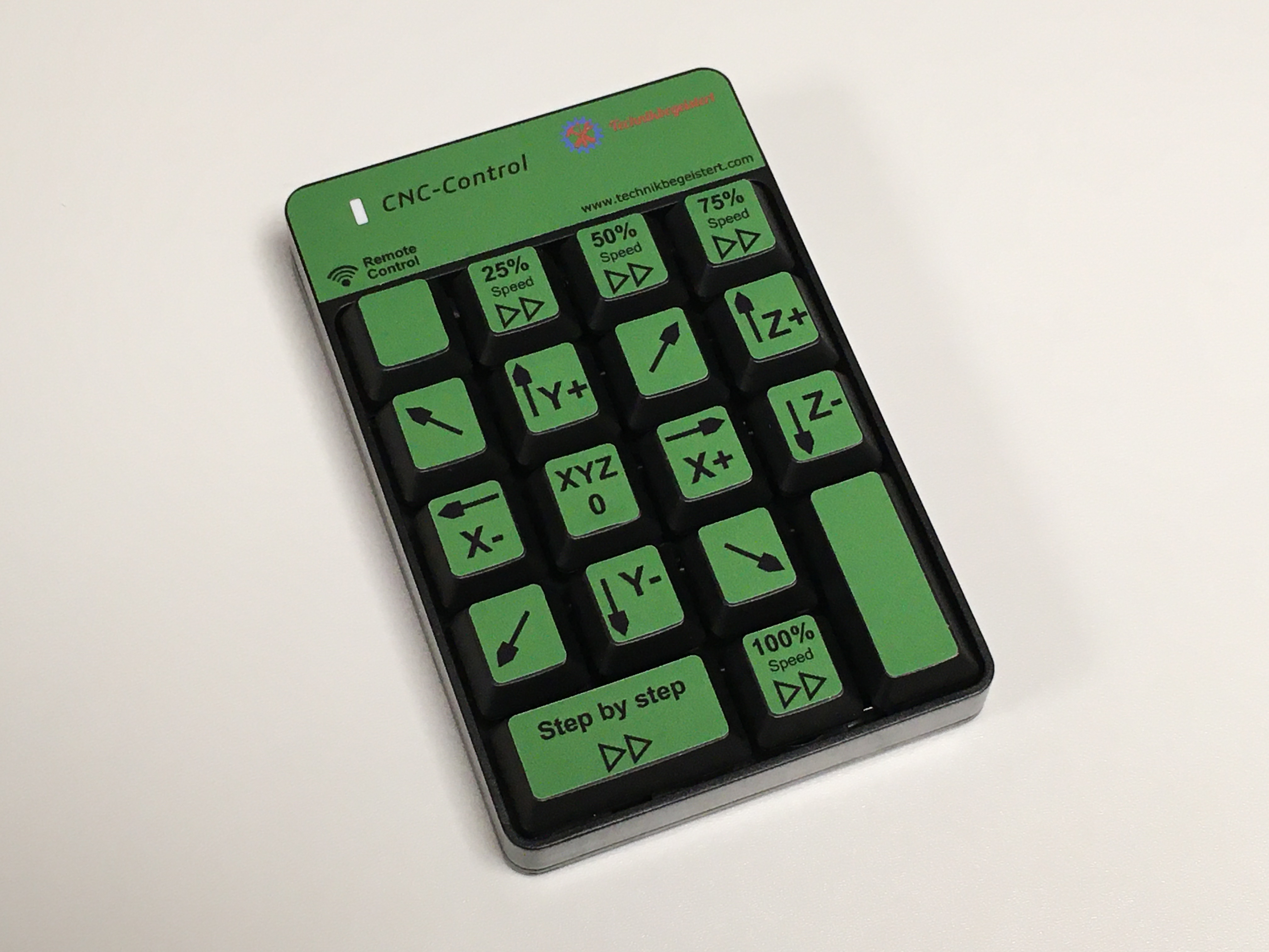 CNC Estlcam Tastatur Aufkleber für Logitech grün